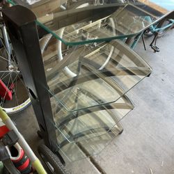 Glass TV / Media Stand – 4 Shelves
