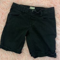 Girls Black Jean Shorts Size 12