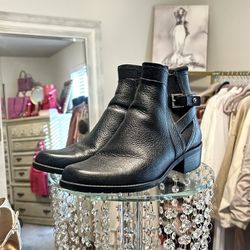 Black Leather Ankle Boot