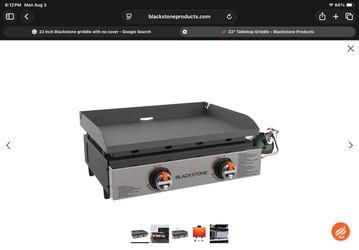 Brand new in the box 22 inch Blackstone griddle table top with cleaning kit