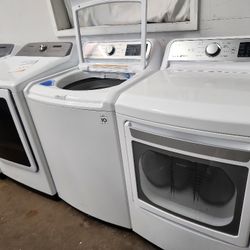 LG SET STEAM WASHER AND ELECTRIC DRYER 💯 
