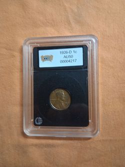 1926-S  Lincoln penny   AU-50