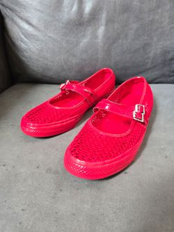 Converse Chuck Taylor All Star Dainty Mary Jane Knit Red Sneaker Women Size 10.5