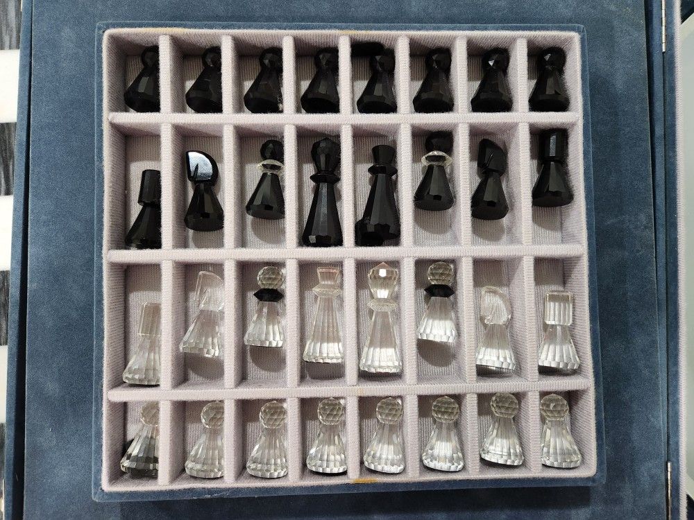 Swarovski Silver Crystal Chess Set