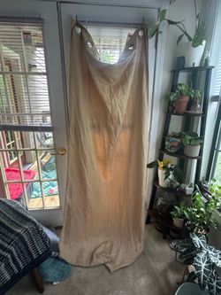 4 white/gold/pattern curtain set