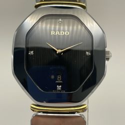 Rado Diastar Octagon Watch. Very rare 18k Gold Ceramic