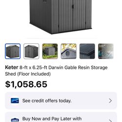 Keter Shed 6x8 Brand New 