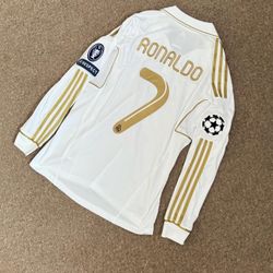 Ronaldo Real Madrid 2011/2012 Home Jersey Long Sleeve Small Men’s(All Sizes Available)