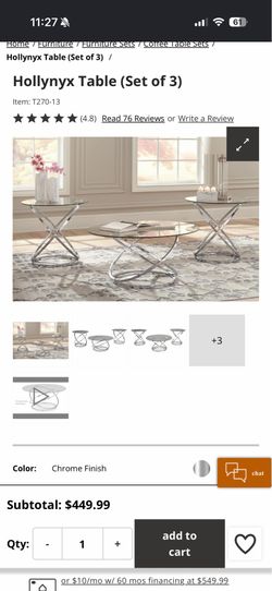 Hollynyx table set of 3