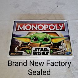 Brand New Factory Sealed Monopoly Star Wars The Mandalorian Edition Board Game
