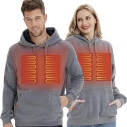 Heated Hoodies for Men Women with Battery Pack, Heated Pullover Sweatshirt Unisex Hoodies Heating Jacket Size ( L, XL) in stock  80% Cotton, 20% Polye