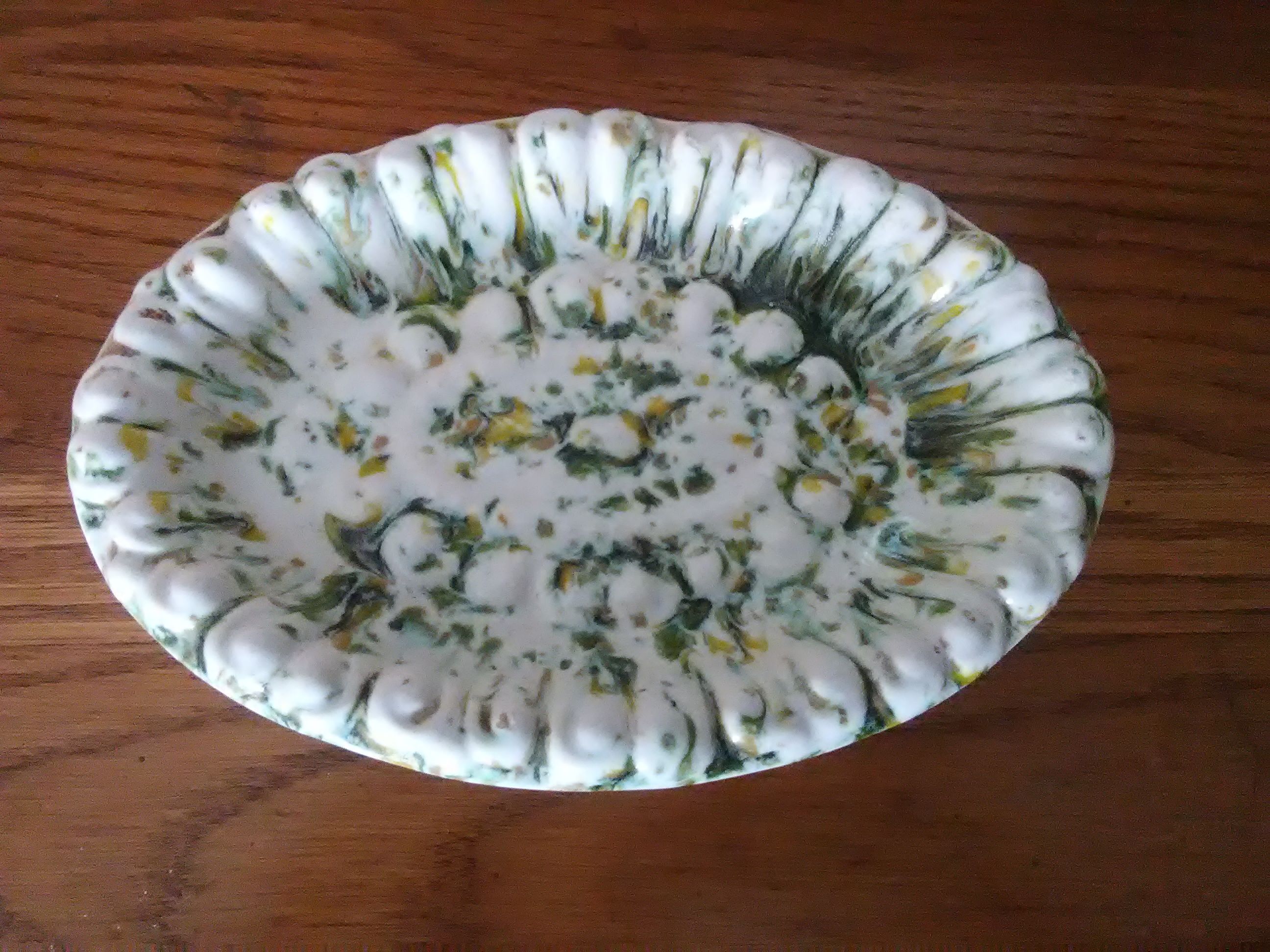 1950s-60s speckled ashtray.