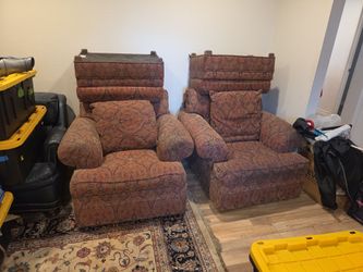 Over sized chairs and ottoman