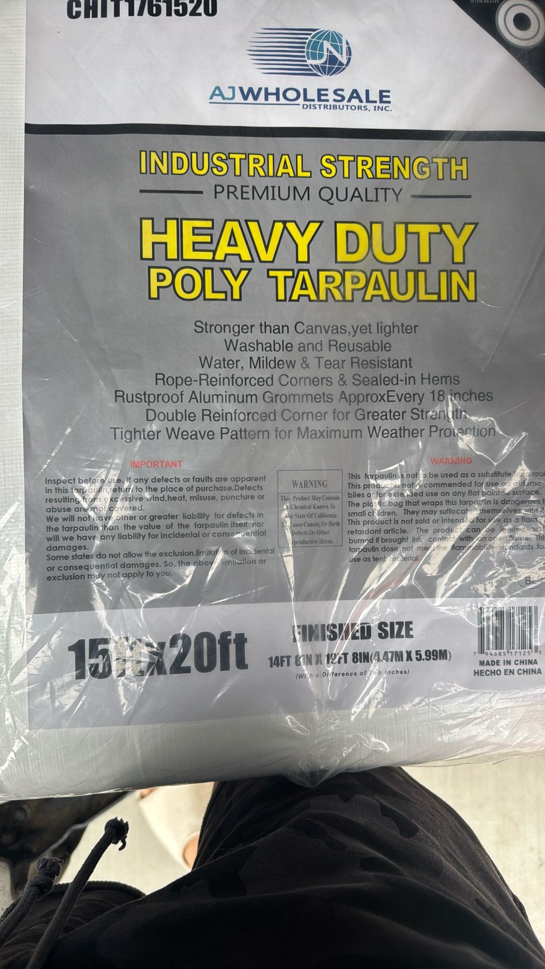15x20 Heavy Duty Tarp Waterproof Lona Nueva