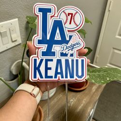Birthday Cake Topper - Baseball - Dodgers 