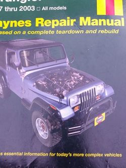 Haynes Jeep Wrangler 1987 to 2003