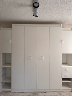 Beautiful White Murphy Bed / Wall Bed – Great Space Saver!