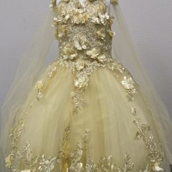 Hermoso Vestido Para Niña en Color Amarillo 