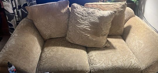 Free gold couch loveseat
