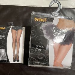 black Tutu And Black Fishnet Tight