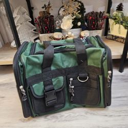 New Small Green And Black Duffle Bag 