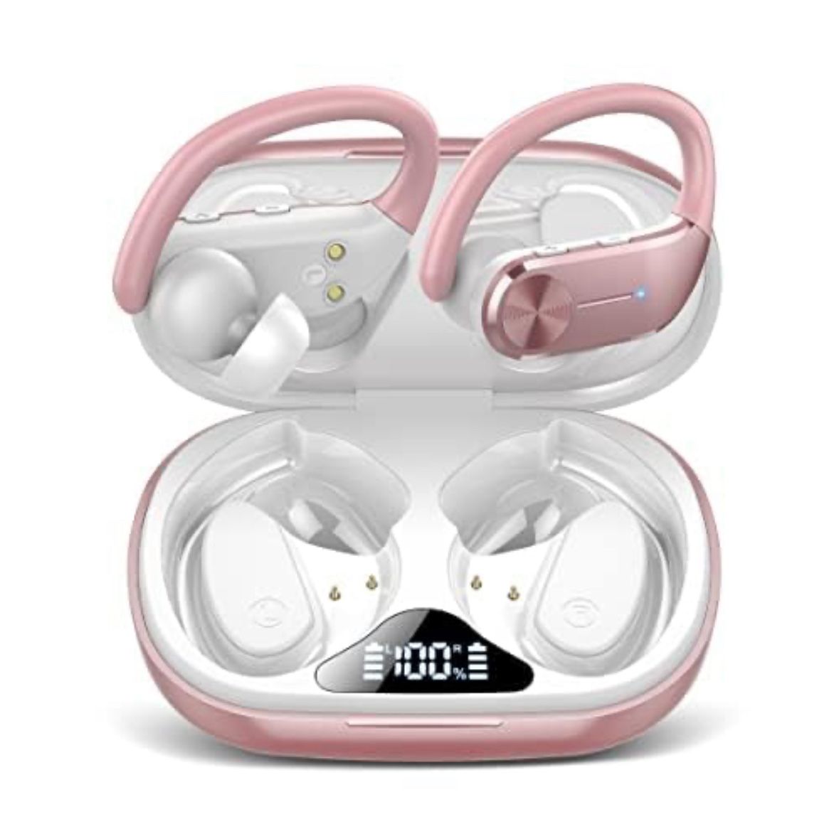 Ear buds Wireless Bluetooth Earbuds Sport 2024 NEW Bluetooth 5.3 Headphones 68H Playtime with LED Display Powerful Bass Over Ear Earphones with Earhoo