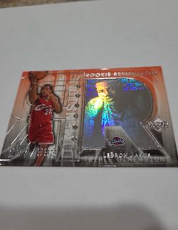 LeBron James Rookie Reflections Triple Dimensions Card