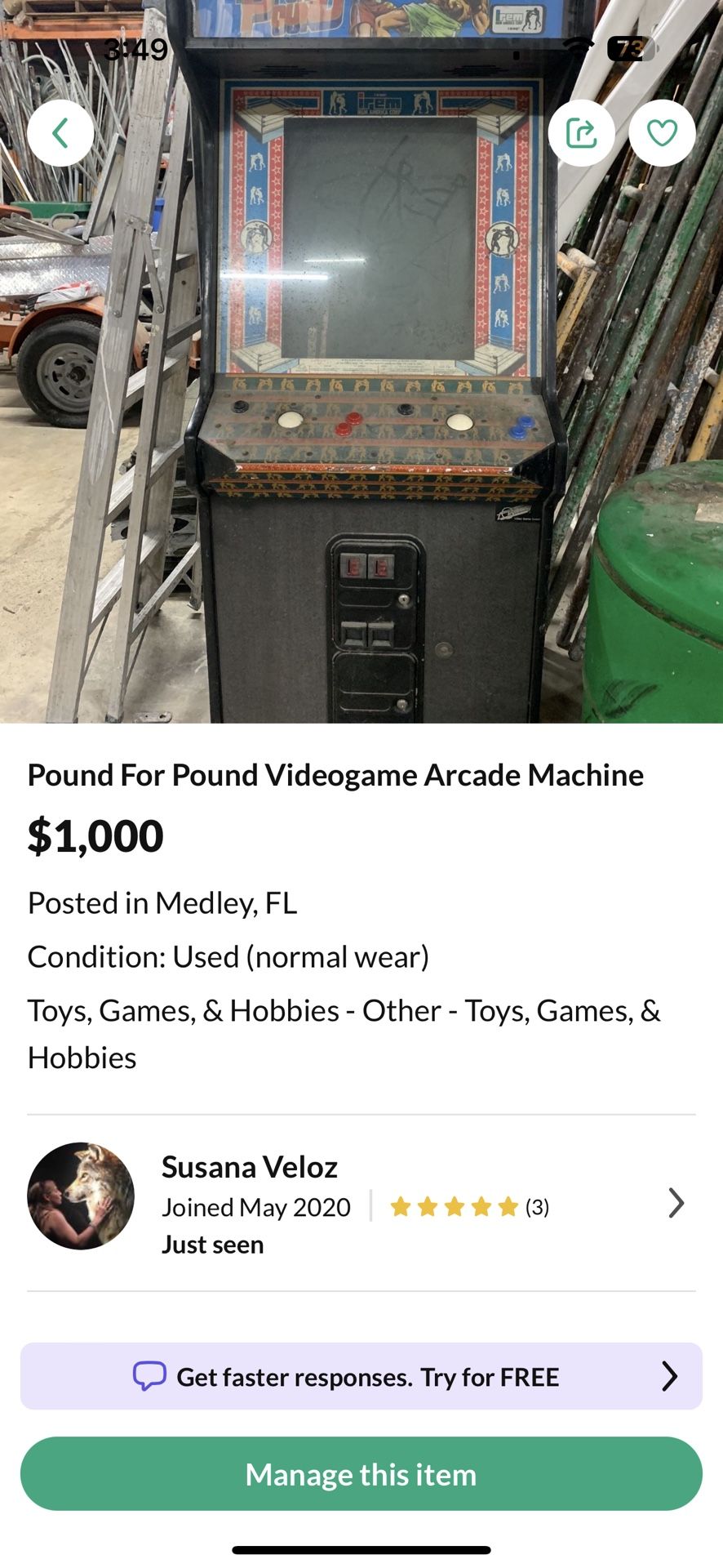 Pound For Pound Arcade Machine