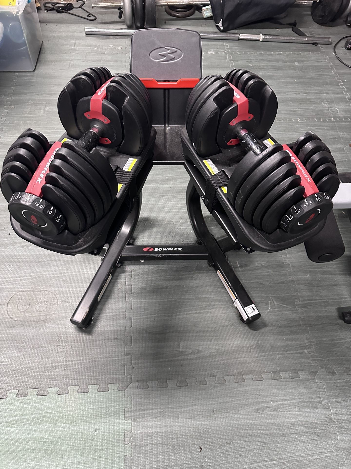 Bowflex Adjustable Weights With Stand & Bench