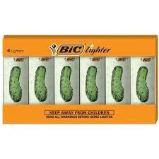 6 Bic Lighters Pickle Series