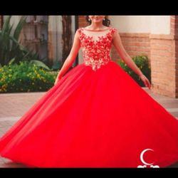 RED QUINCEAÑERA DRESS