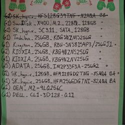 Various NVMe / SATA M.2 SSDs
