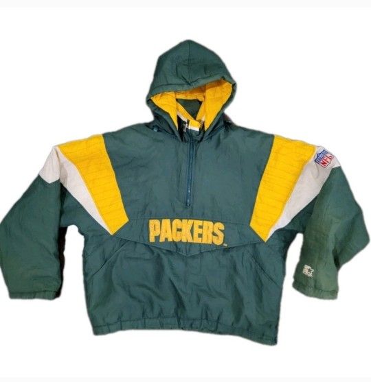 Vintage 90s NFL Green Bay Packers STARTER Jacket Pullover Size Men’s XL