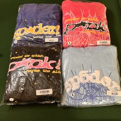 Sp5der hoodies all size L