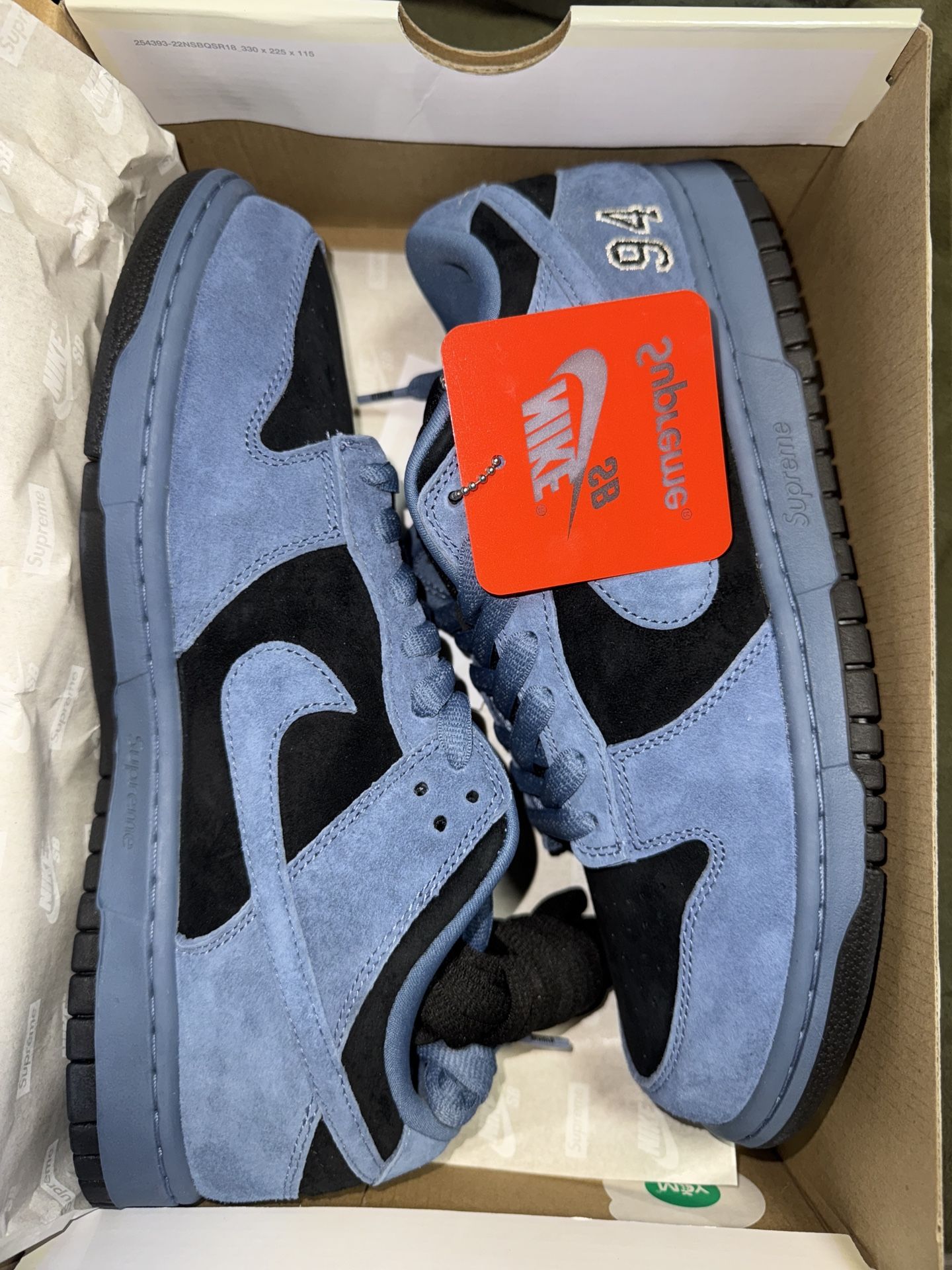 Supreme x Nike Dunk Low SB 'Ocean Fog' 10.5M