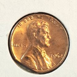#631 Error 1962 clip planchet penny UNC coin