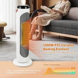 New 1500W Space Heaters PTC Oscillating Ceramic Heaters and Remote