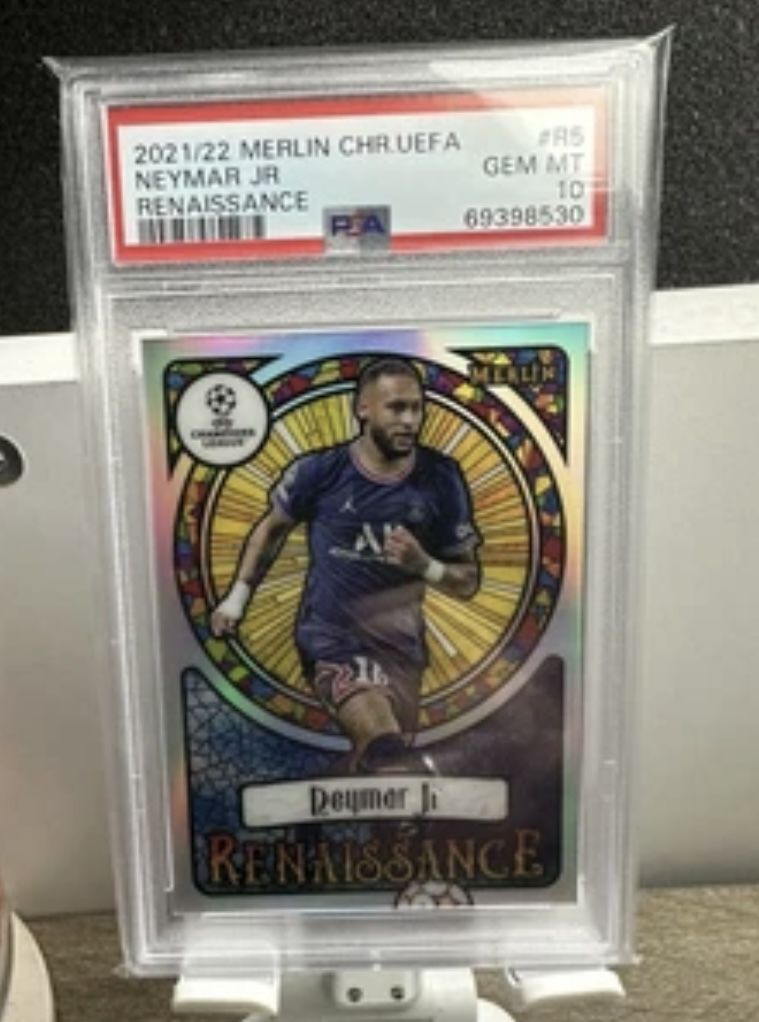 NEYMAR JR. 2021/22 Topps Merlin UEFA Renaissances PSA 10