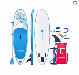 10' Inflatable Stand Up Paddle Board with Premium SUP Accessories & Carry Bag; Pad