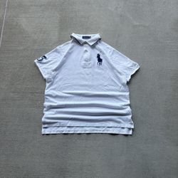 VINTAGE BIG PONY RALPH LAUREN POLO T SHIRT GRAIL🔥 BEAUTIFUL BIG PONY AND NUMBER👀 SIZE LARGE (MEASUREMENTS SHOWN)🤘 SEND OFFERS, ASK QUESTIONS 🙏