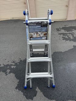 COSCO 18 ft All-in-One Multi-Position Aluminum Ladder (300lb Capacity)
