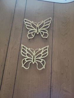 Vintage Brass Butterfly Trivets