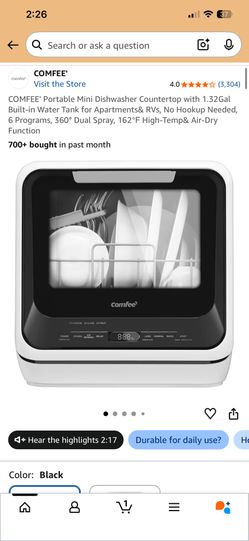 Countertop dishwasher bottle washer