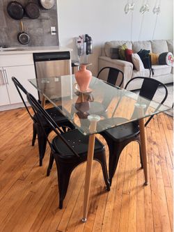 Dining table and chairs