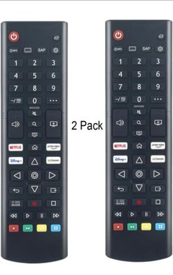 2 Packs AKB1 Replace Remote Control Compatible for LG LED 4K UHD Smart .The item shown is a replacement remote control for LG smart TVs, closel