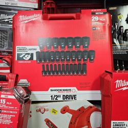 1/2" Drive Impact Socket Set MM Milwaukee 8mm-36mm,New, Financing Available 