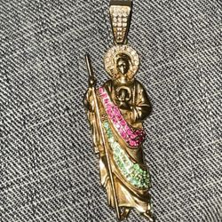 San Judas Gold Pendant 