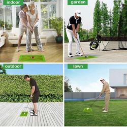 BRAND NEW IN BOX Chipping Golf Practice Mats,Golf Game Mat Stick Chip Game with 16 Golf Balls, Golf Hitting Mat