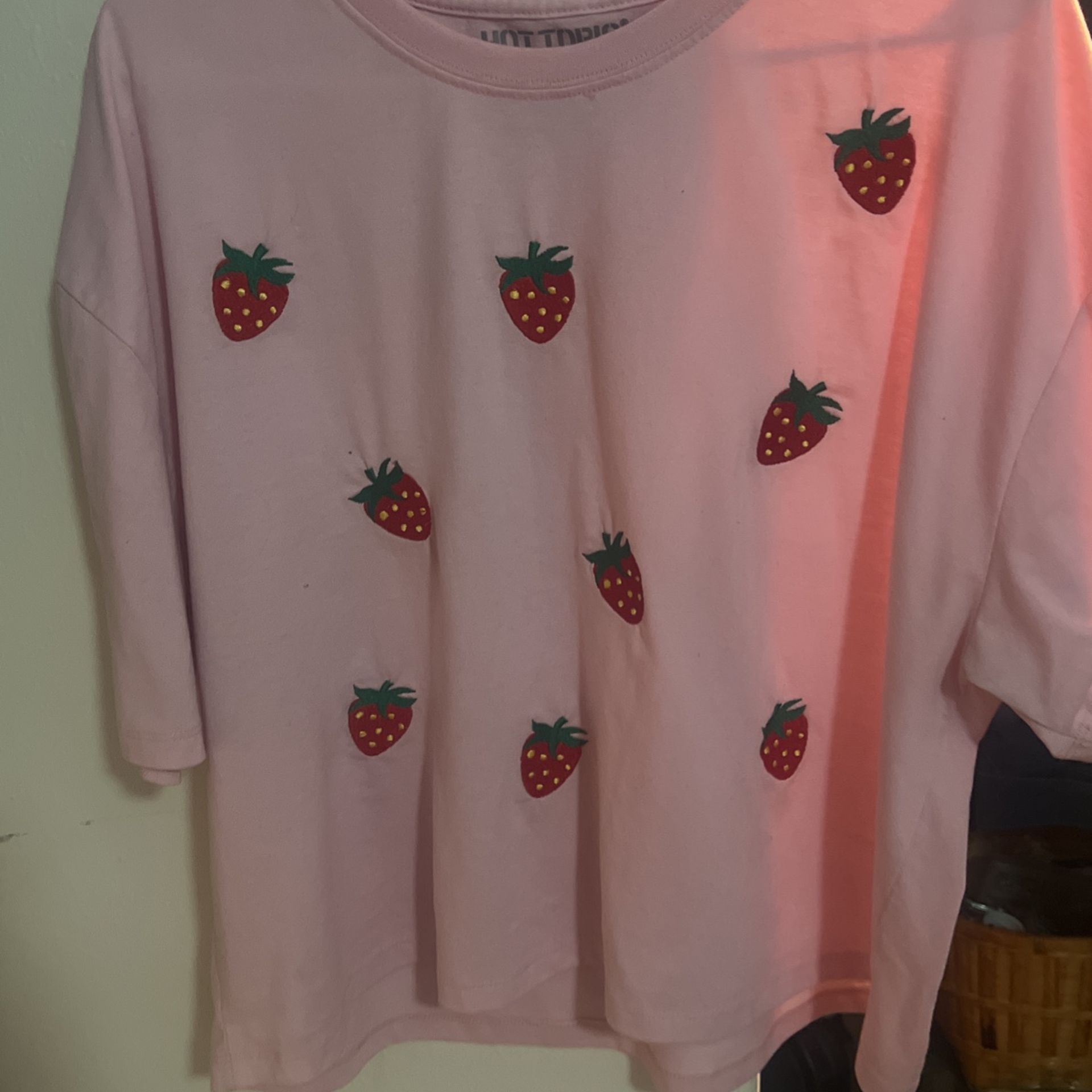 Hot Topic Strawberry Crop Top