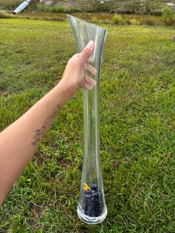 8 Tall 23” Clear Glass Vases – Wedding/Event Centerpieces
